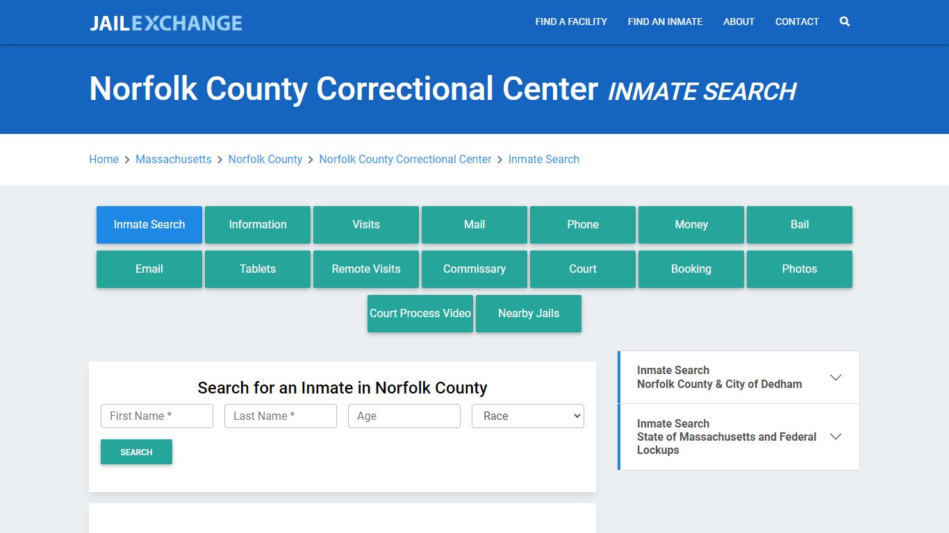 Norfolk County Correctional Center Inmate Search - Jail Exchange